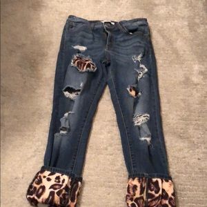 Boutique distressed jeans